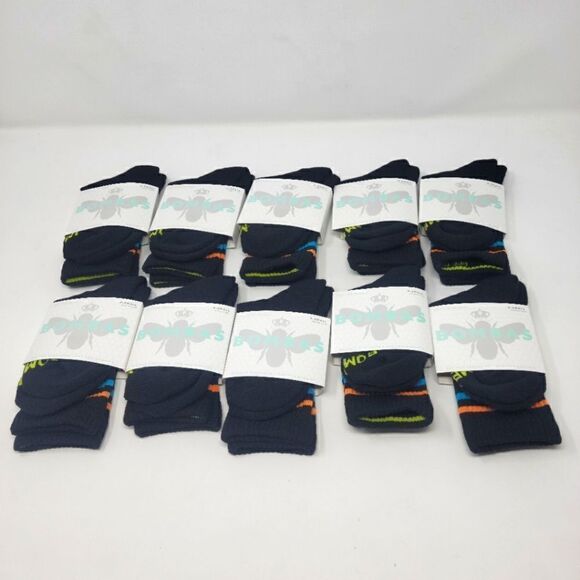 XSmall bombas Crew Socks Performance Arch Support  Lot of 10 Unisex - Picture 1 of 5